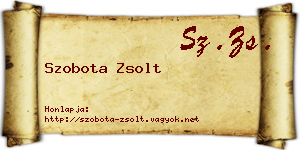 Szobota Zsolt névjegykártya